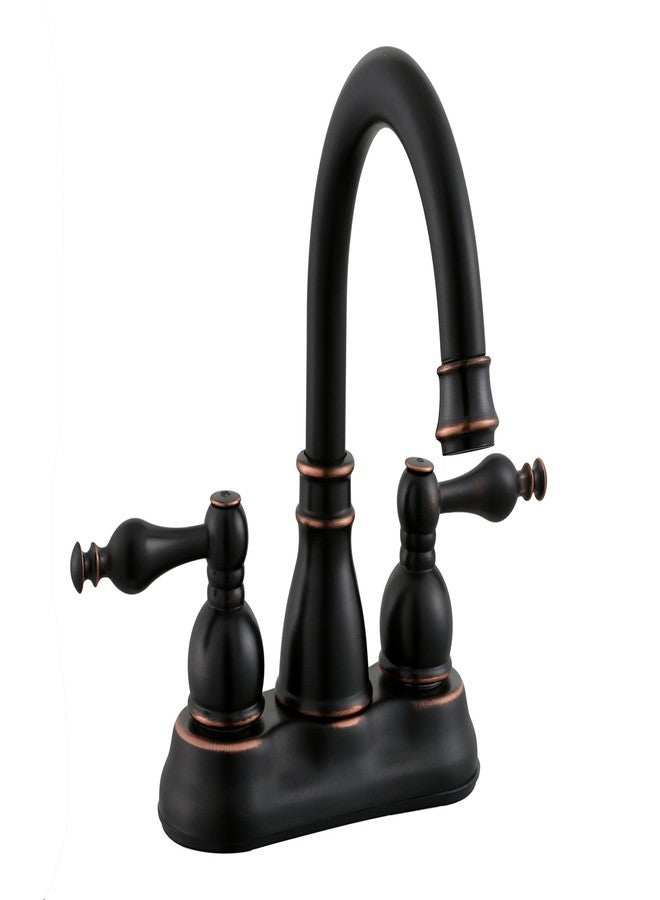 Derengge Oil Rubbed Bronze Two-Handle Bathroom Faucet,Lavatory Bathroom Sink Faucet with Pop up Drain Trim Assembly,F-450-JM ORB - Image 1