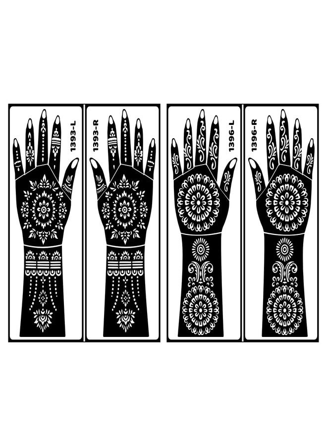 ORDERSHOCK Floral Mehndi Stencil Sticker For Women & Teens Easy Template For Traditional Festivals And Wedding Ceremony - Image 2