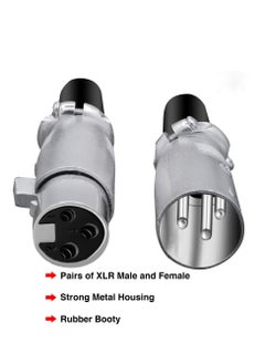 Excefore 10 Pieces 3 Pin XLR Male Female Microphone Audio Cable Connector, 5 Male and 5 Female XLR Mic Snake Plug, Microphone Audio Socket for High Conductivity and Ultra-Low Noise  - Image 2