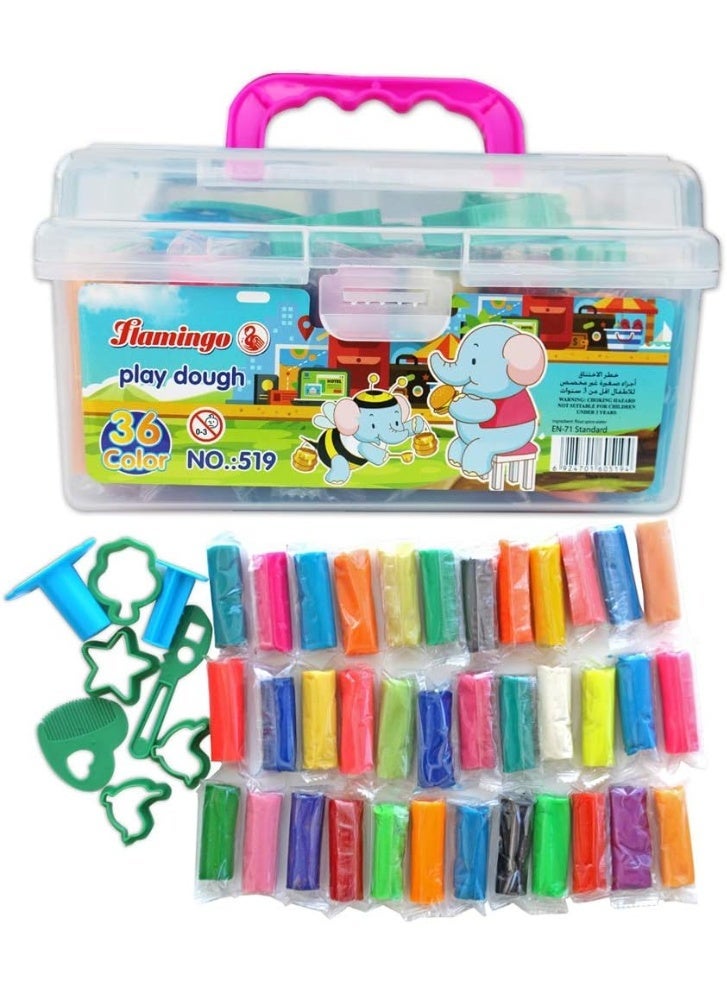 Flamingo Play Dough 36 Colors Modeling Clay - Image 1