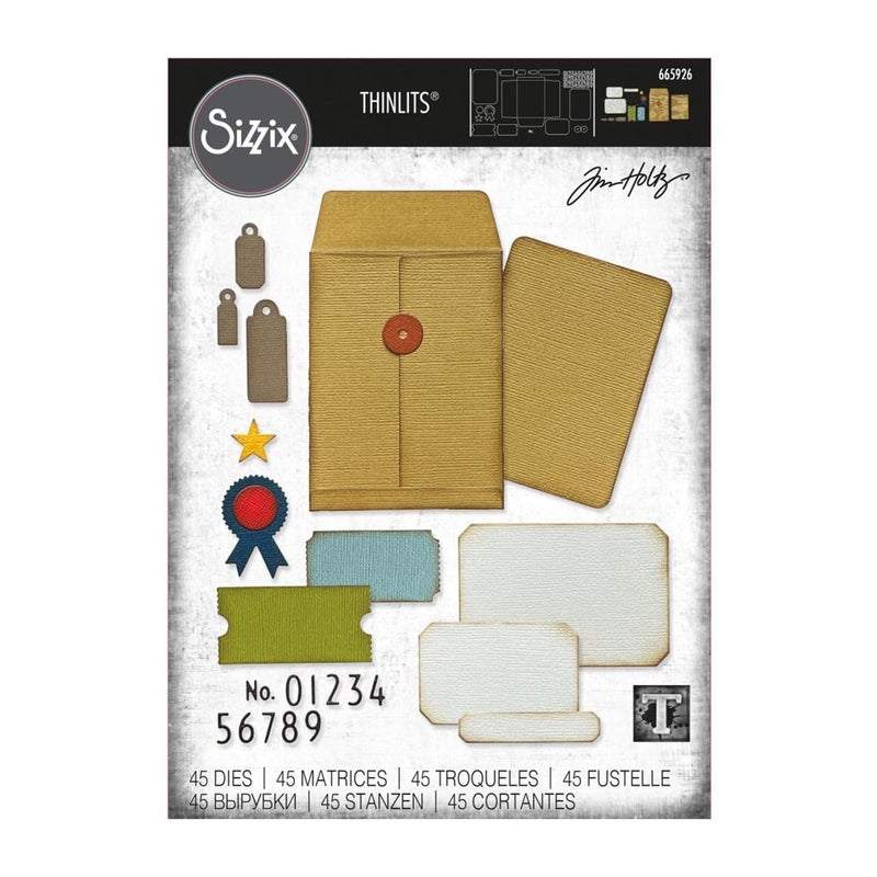 Sizzix Thinlits Die Set 45PK Collector by Tim Holtz  665926  Chapter 3 2022 Multicolor One Size