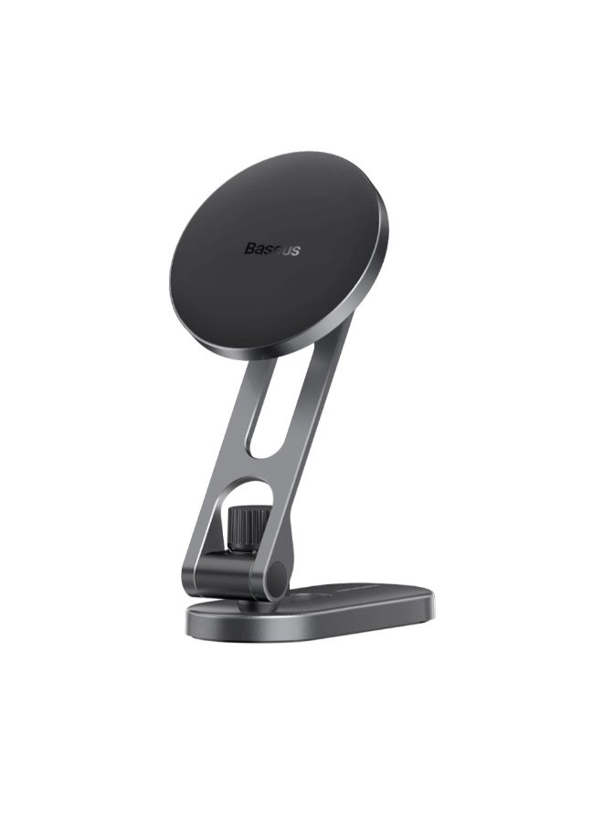 Baseus T-Space Series Magnetic Folding Car Phone Holder Silver and Black 4 x 5.7 x 11 cm C40151300S11-00 Silver and Black - Image 1