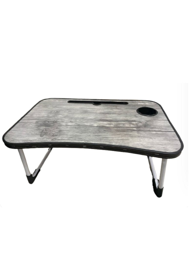 Generic Folding Bed Laptop Table Gray  - Image 1