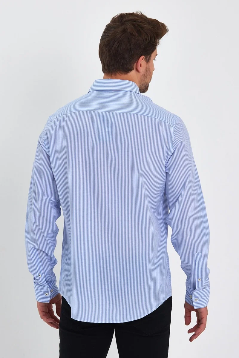 الكسندر جاردي Striped Regular Fit Shirt (ERKK5903)