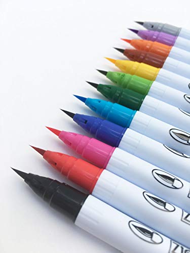 Zig Clean Color Real Brush Markers, Multicolor, 12-Pack (RB600012) - Image 4