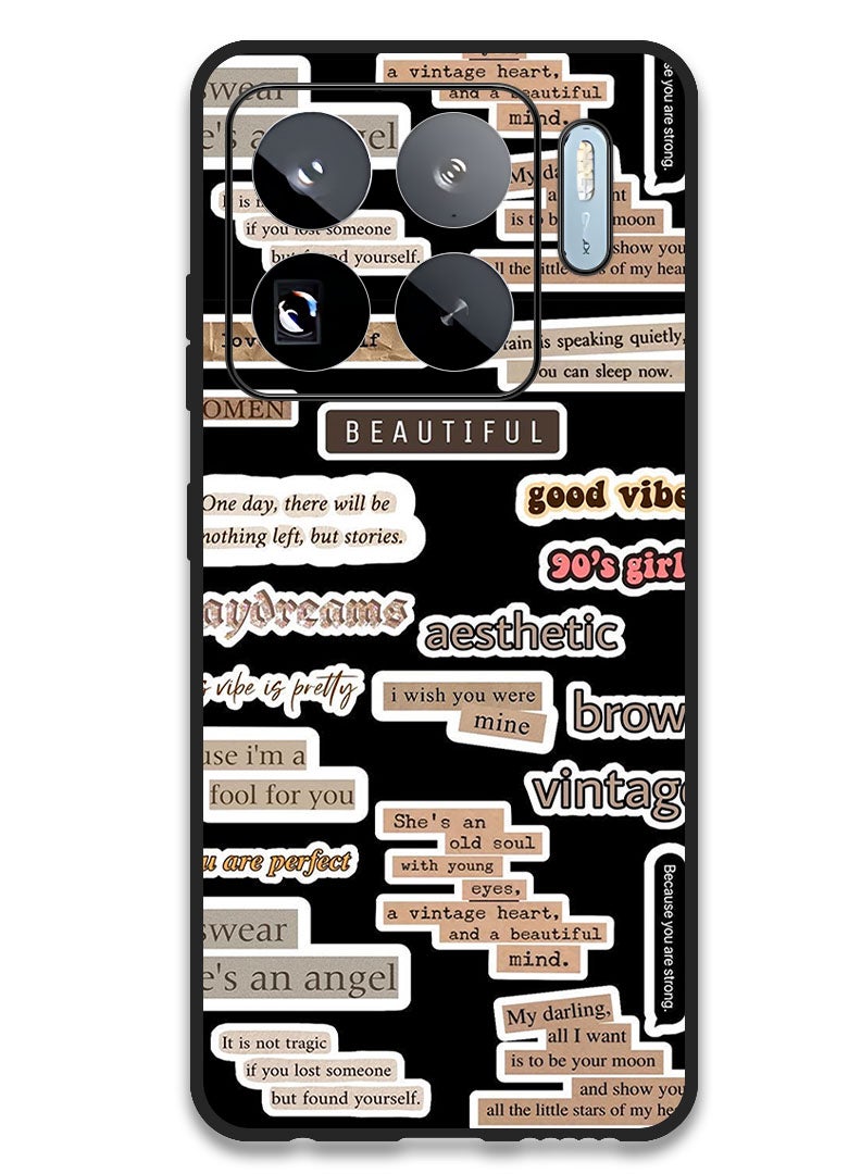 Theodor Case Compatible with Xiaomi 15S Pro 6.73 Inch Protection Shockproof Bumper Cover Beautiful Quote - Image 1