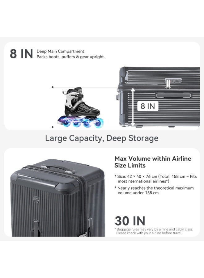 LIGHTGO 7672 22"+28" 2Pcs set luggage ,Carbon Grey color suitcase ,PC Suitcase ,Trunk case check in luggage ,with TSA travel case ,YKK zipper - Image 3