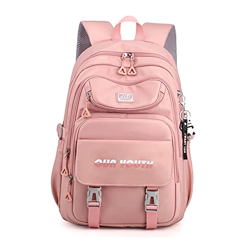 FANDARE Casual Bags s Backpacks Girls s Daypacks s Lightweight Bookbag for Daughter Son Primary Junior High University Travel Backpack Waterproof Polyester Pink - Image 1