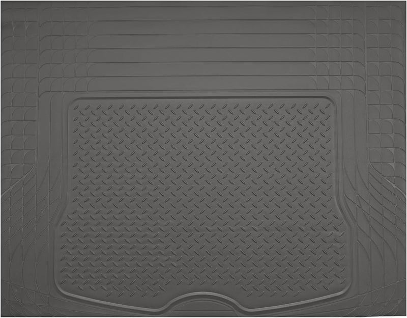 PIC AUTO Heavy Duty Rubber Trunk Cargo Liner Floor Mats, Trimmable to Fit for Car, SUV, Van, and Trucks – All-Weather Protection, Anti-Slip Backing, Easy to Clean, Durable and Long-Lasting (Gray) - Image 1