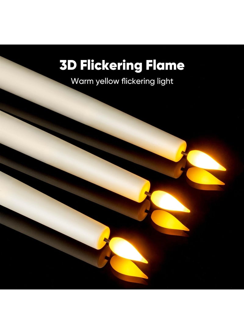 موندا مجموعة من 6 شموع LED ناعمة بلون بيج بدون لهب مع جهاز تحكم عن بعد ومؤقت، أضواء زخرفية آمنة وخالية من الدخان للمنزل، رمضان، حفلات الزفاف والحفلات - Image 2