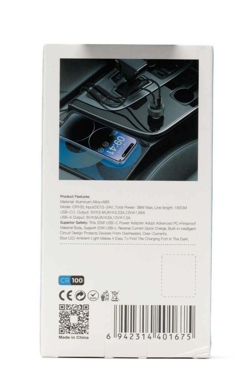 ZEDX CAR CHARGER With 3 Port 38 W Superfast Charging Adapter for all Mobiles - Image 4