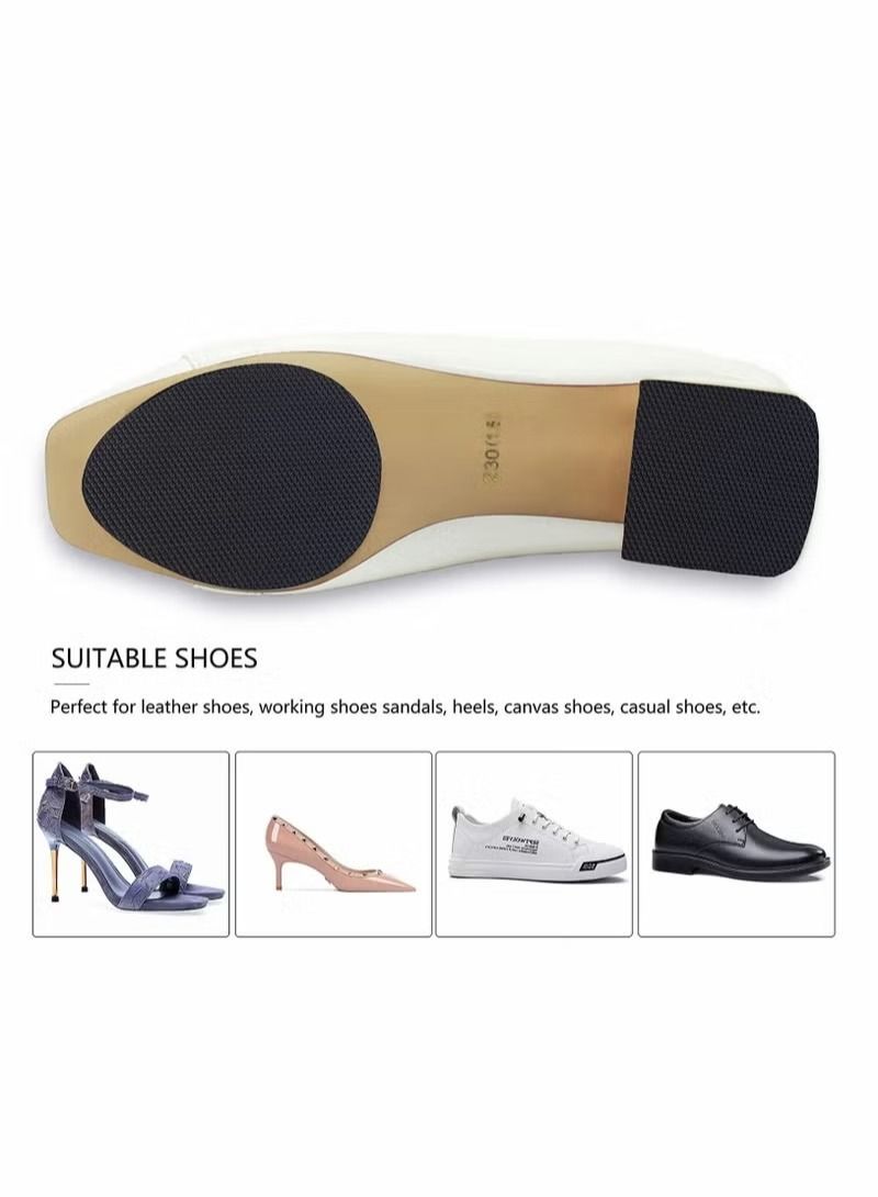 8 Pcs Non-Slip Shoe Pads, Self-Adhesive Anti-Slip Sole Sticker Protector, Premium Odorless Silicone Non Skid Shoe Grips for High Heels Suitable for Men, Women, Old and Young,Black - Image 5