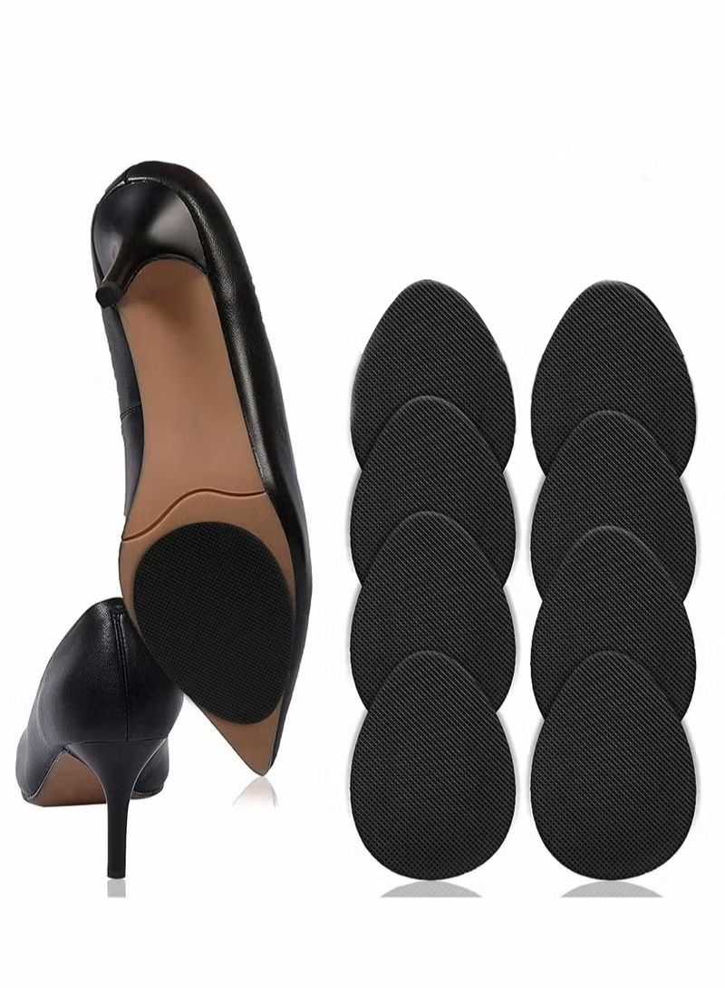 8 Pcs Non-Slip Shoe Pads, Self-Adhesive Anti-Slip Sole Sticker Protector, Premium Odorless Silicone Non Skid Shoe Grips for High Heels Suitable for Men, Women, Old and Young,Black - Image 1