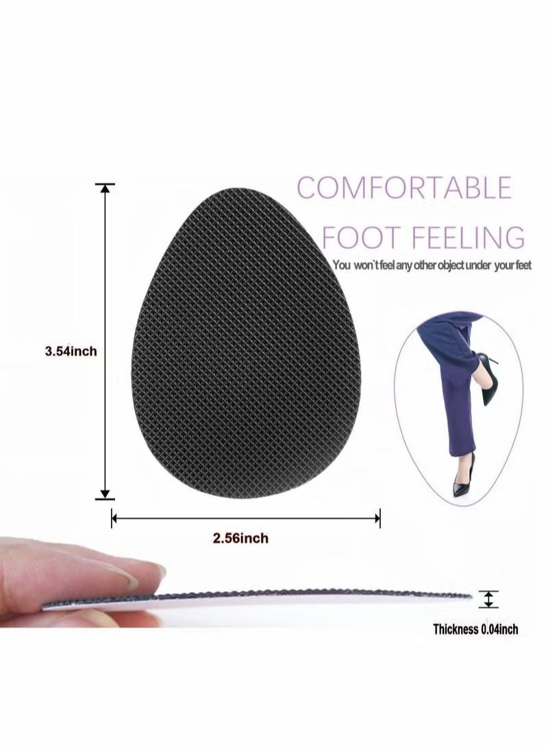 8 Pcs Non-Slip Shoe Pads, Self-Adhesive Anti-Slip Sole Sticker Protector, Premium Odorless Silicone Non Skid Shoe Grips for High Heels Suitable for Men, Women, Old and Young,Black - Image 2