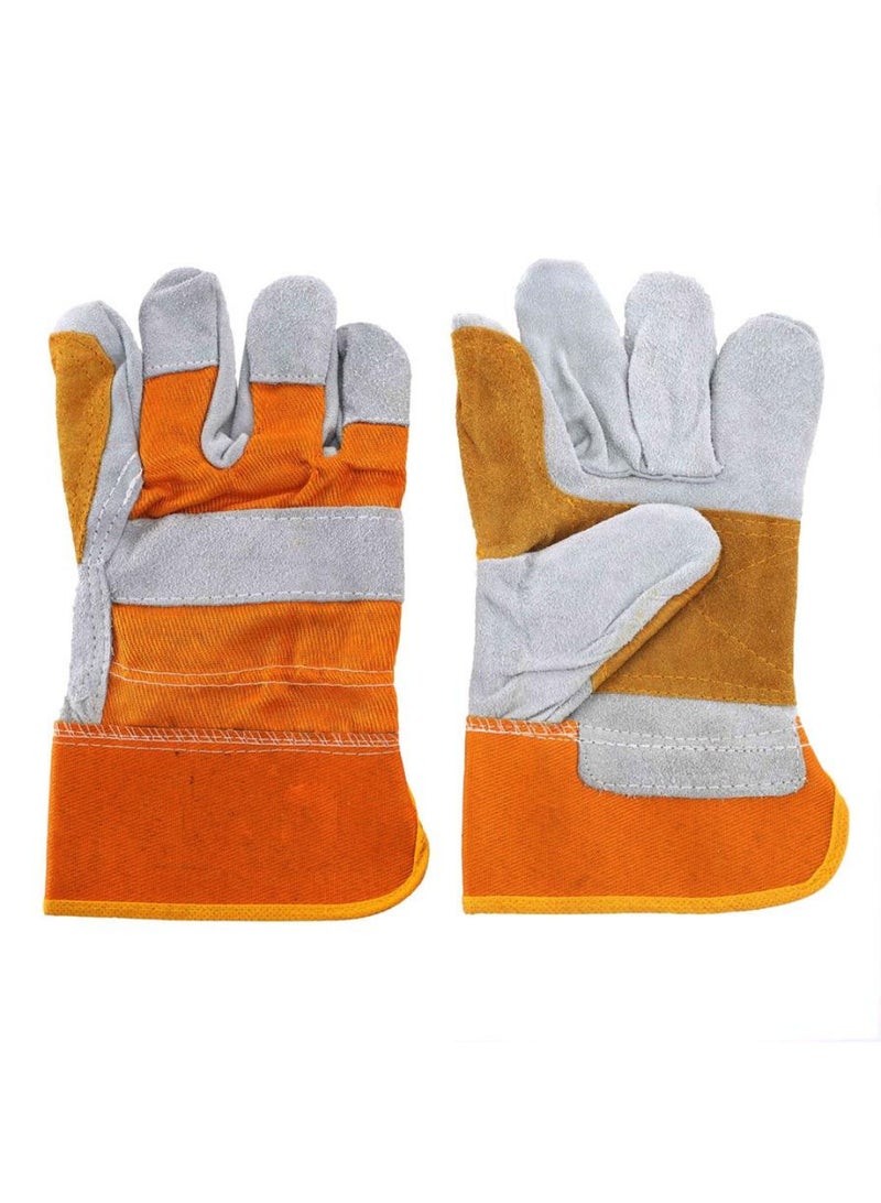 Mkats Single Palm Leather Safety Gloves 2 Pairs