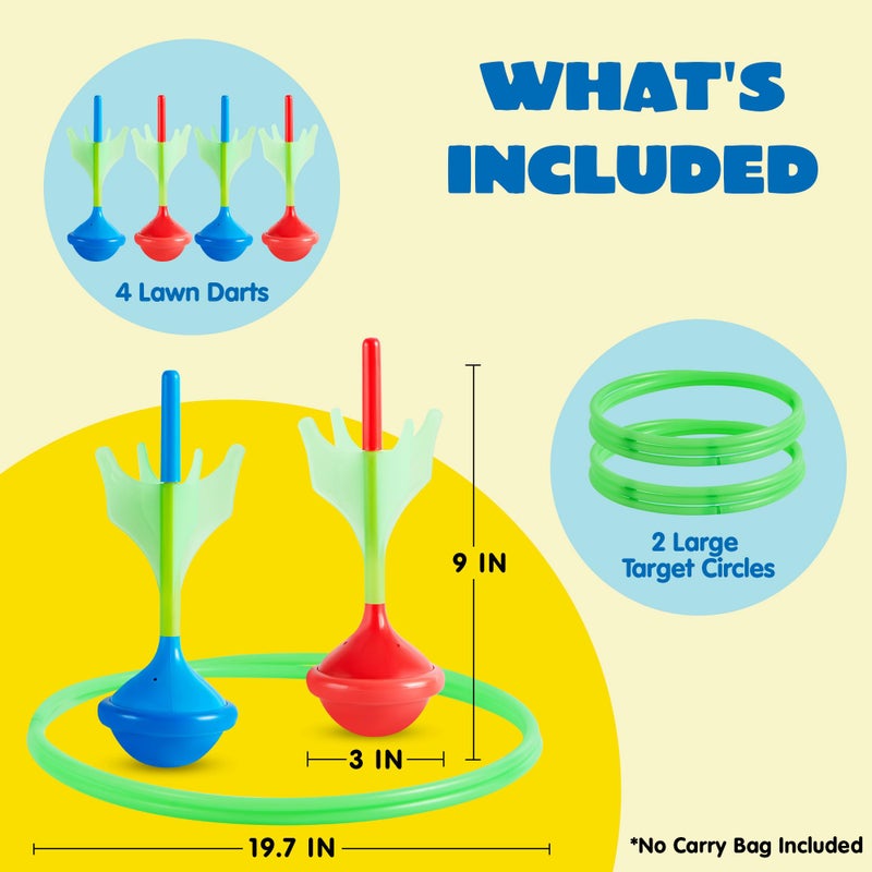 JOYIN Lawn Darts Game Set for Kids and Adults - Glow in The Dark Outdoor Lawn Games for Adults and Family, Soft Tip Darts Set for Kids Camping, Outside Yard - Image 3