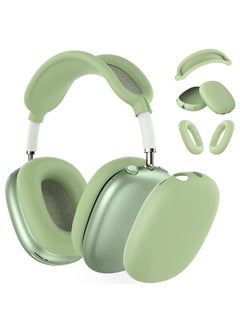Silicone Case Cover for AirPods Max Headphones, Anti-Scratch Ear Pad Case Cover/Ear Cups Cover/Headband Cover for AirPods Max, Accessories Soft Silicone Protector for Apple AirPods Max (Matcha Green)