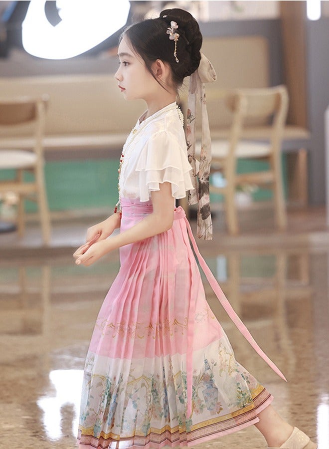 Al Aoyama Chinese robe Costume Girls Children Kimono China Traditional Vintage Ethnic Students Chorus Dance Costume Hanfu  - Image 3