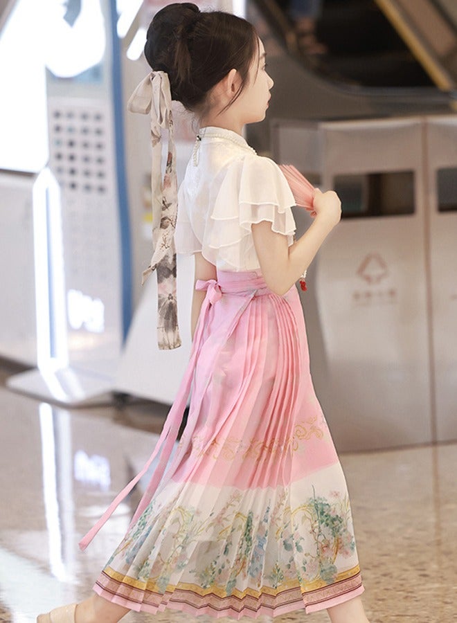 Al Aoyama Chinese robe Costume Girls Children Kimono China Traditional Vintage Ethnic Students Chorus Dance Costume Hanfu  - Image 5