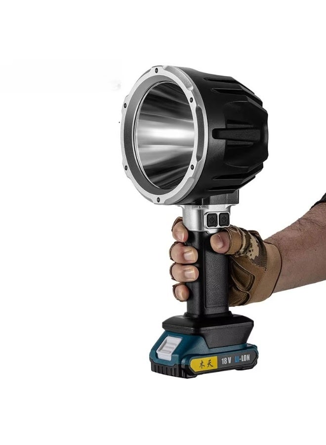 High Power Indoor and Outdoor Work Searchlight Long Battery Life Searchlight Type-C Fast Charging Portable Tactical Flashlight - Image 1