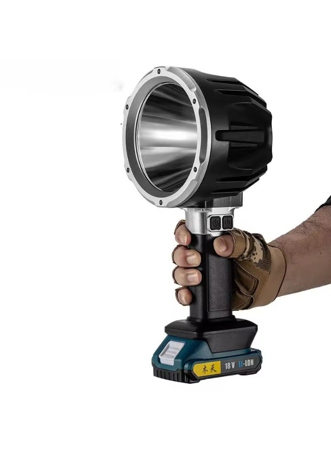 High Power Indoor and Outdoor Work Searchlight Long Battery Life Searchlight Type-C Fast Charging Portable Tactical Flashlight - Image 3