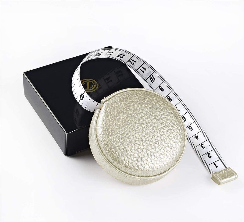 3m120 Tape Measure Body Measuring Tape for Body Cloth Tape Measure for Sewing Fabric Tailors Medical Measurements Tape Dual Sided Leather Tape Measure Retractable Pearl White