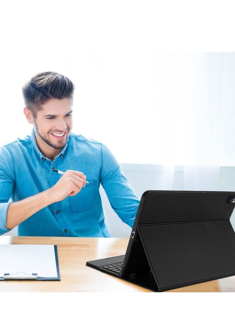 iPad Keyboard Case for iPad Air 4th Generation, Detachable Wireless Bluetooth Trackpad Keyboard, Smart Folio Cover with Pencil Holder, Fit for iPad Pro 11 Inch 2021/2020/2018/ iPad Air 4 2020 - Image 2