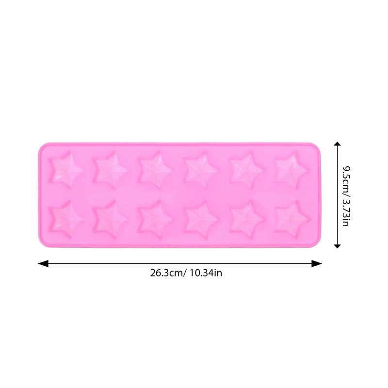 Silicone Star Chocolate Mold 12 Cavity Reusable For Candy Jelly Dessert - Image 3