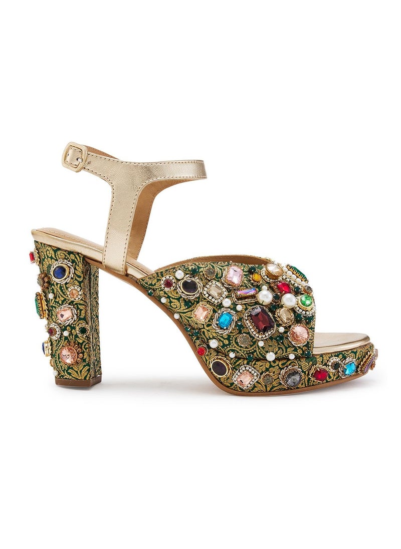 Anaar Anaar Raanjhan Platform Sandals, Womens Festive, Special Occasion and Partywear Premium Sandals  - Image 2