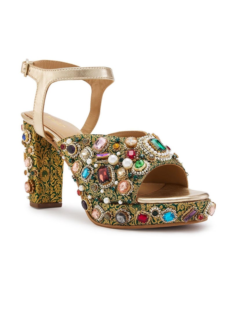 Anaar Anaar Raanjhan Platform Sandals, Womens Festive, Special Occasion and Partywear Premium Sandals  - Image 1