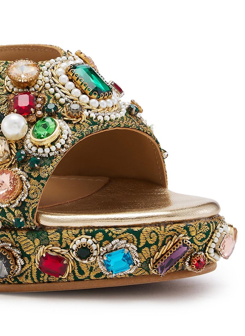 Anaar Anaar Raanjhan Platform Sandals, Womens Festive, Special Occasion and Partywear Premium Sandals  - Image 5