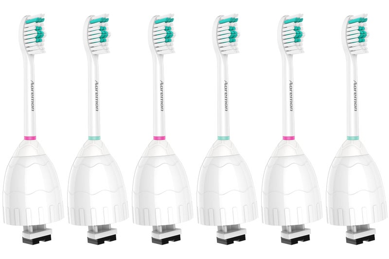 Aoremon رؤوس فرشاة الأسنان البديلة من Aoremon متوافقة مع Philips sonicare E-Series، عبوة 6 رؤوس فرشاة بديلة مع أغطية - Image 1