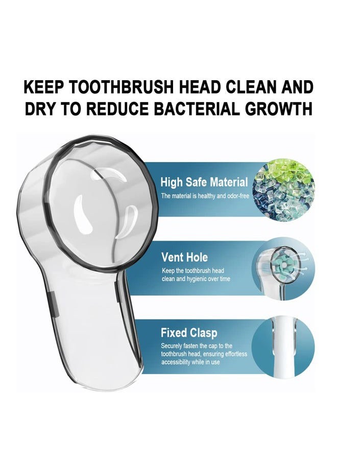 Cellena Toothbrush Cover Compatible with Oral B Replacement Heads,Brush Cover for iO Electric Toothbrush Head,Round Tooth Brush Caps,Dust Cover Protector,6 Pcs - Image 2