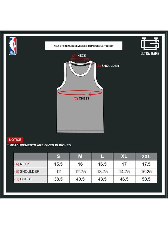Ultra Game NBA Official Men's Sleeveless Mesh Tank Top Muscle T-Shirt - Image 5