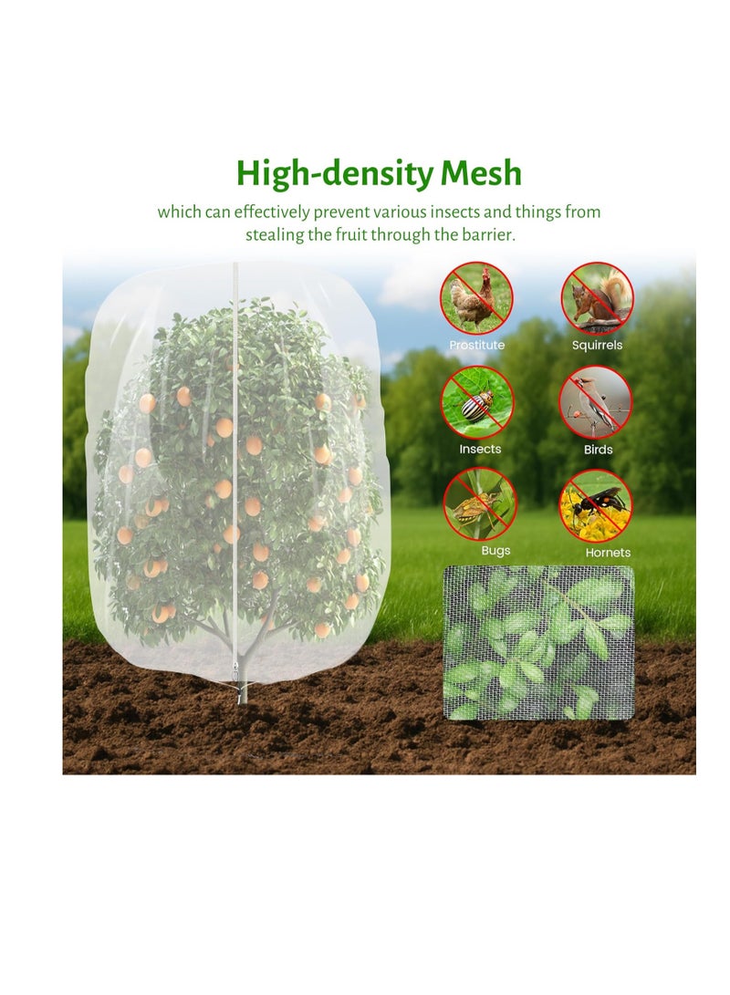 general Fruit Tree Netting with Zipper and Drawstring,2.62 * 3.28 Ft Bird Garden Netting for Garden Protection,Cover for Blueberry Tomato Strawberry and Plants Protection from Insect Squirrels Birds - Image 3