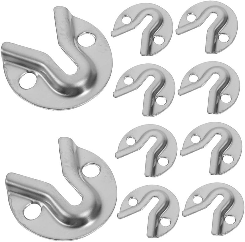 Luxshiny 20 قطعة من علاقات الثقب المعدنية الثقيلة للإطارات والمرايا والخزانات سهلة التركيب - Image 1