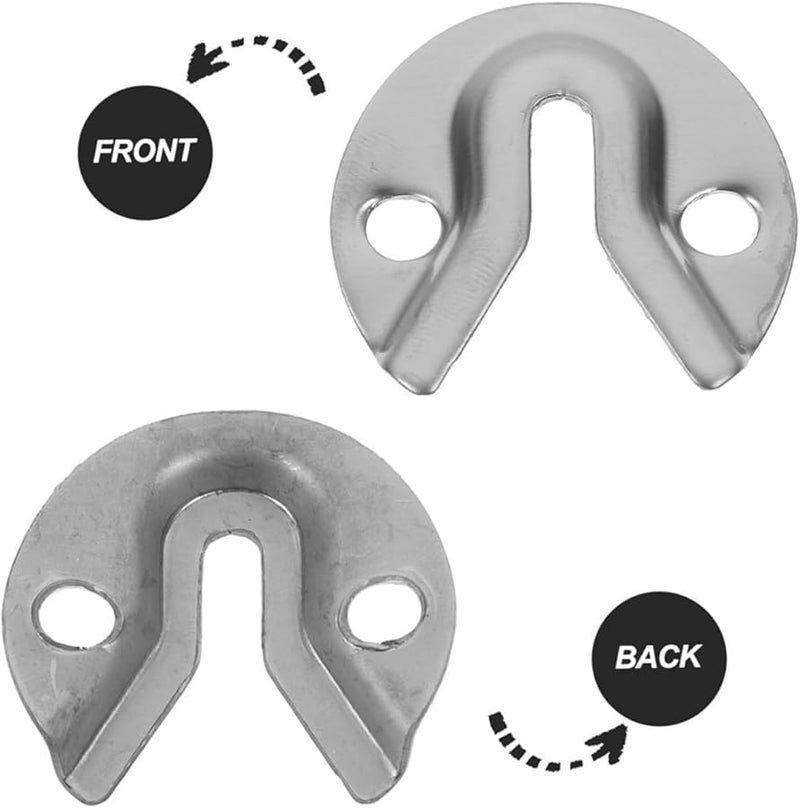 Luxshiny 20 قطعة من علاقات الثقب المعدنية الثقيلة للإطارات والمرايا والخزانات سهلة التركيب - Image 4