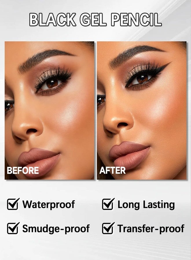 LYSdefeu Black Gel Eyeliner Pencil,Waterproof Eye Liner Waterline Pen for Women Girl - Image 5