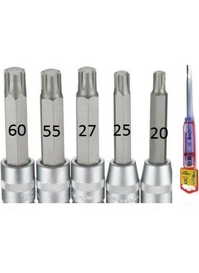 Kayasan - 1/2 Socket Torx Bit 6 Corner 100 mm 20-25-27-55-60 mm + Control Pen - Image 1