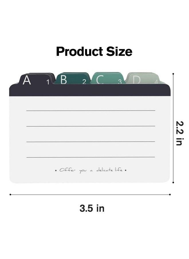 MaxGear - Index Cards Guide Dividers 2.2 X 3.5 Inches Alphabetical Index Cards Guide Colored Note Cards File And Recipe Guides With Alphabetical Tabs Assorted Colors 20 Counts Az Guide - Image 1