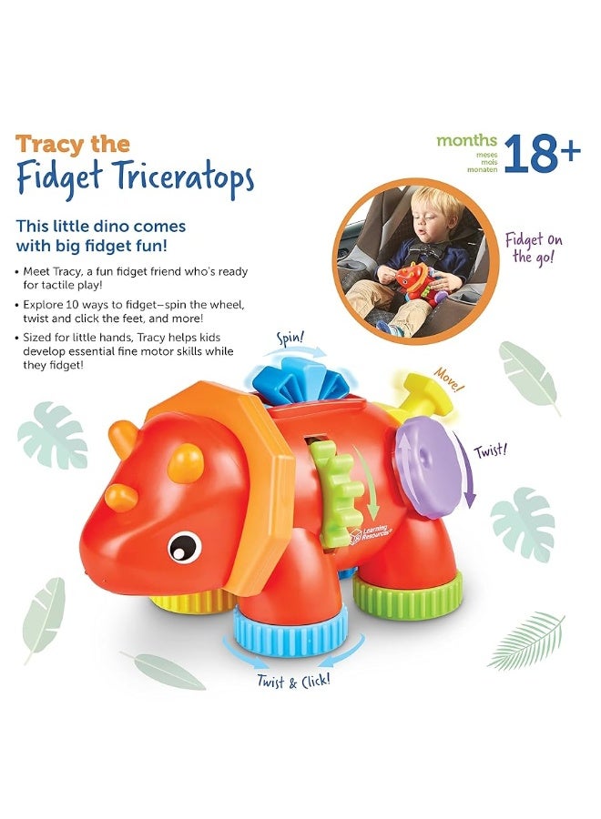Learning Resources Tracy the Fidget Triceratops Toddler Montessori Toys Stacking Shape Gifts For Boys And Girls Sorting And Matching Skill Activities Educational Games Ages 18 Months - Image 5