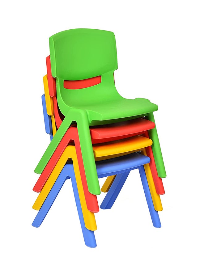 شيانغ يو طقم كراسي دارسية للأطفال ملونة وبتصميم مبتكر مريحة وخفيفة الوزن مكون من 4 قطع - Image 4