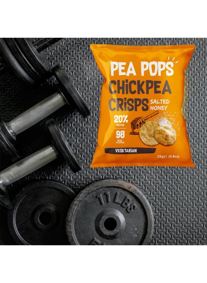 Pea Pops Healthy Chickpea Crisps - Low Calorie, Gluten Free, 28% Protein Snacks that are Popped Not Fried (23g, Salted Honey) - Image 4