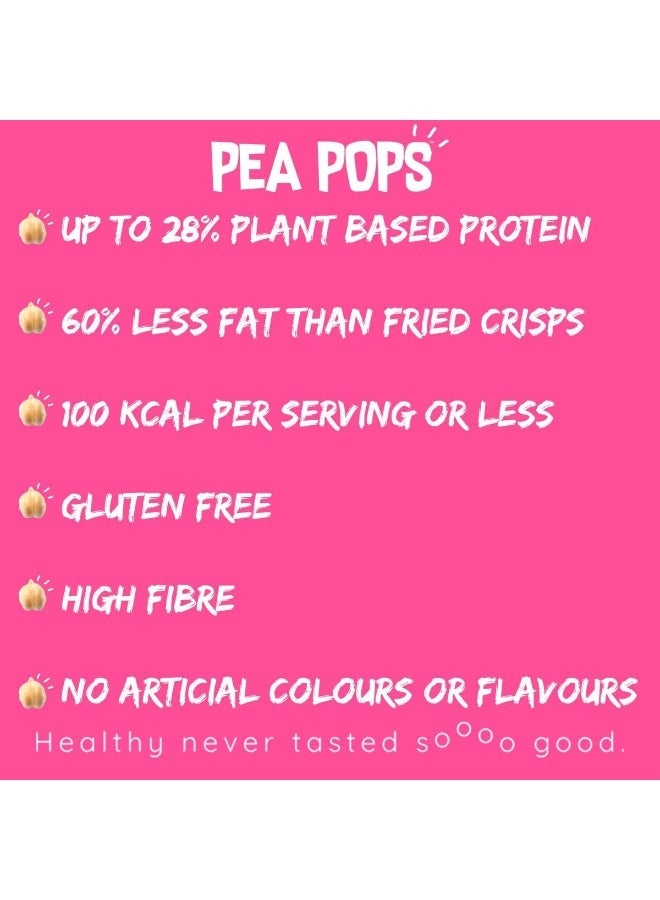 Pea Pops Healthy Chickpea Crisps - Low Calorie, Gluten Free, 28% Protein Snacks that are Popped Not Fried (23g, Salted Honey) - Image 2
