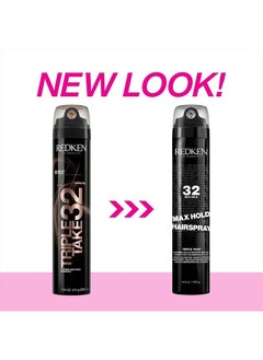 REDKEN Redken Max Hold Hairspray 32 | Extreme Maximum High Hold Hairspray | Long-Lasting Lift & Body | All-Day Style Control | Dry Finish | 24 Hour Humidity Resistance | | For All Hair Types | 9 Oz  - Image 2