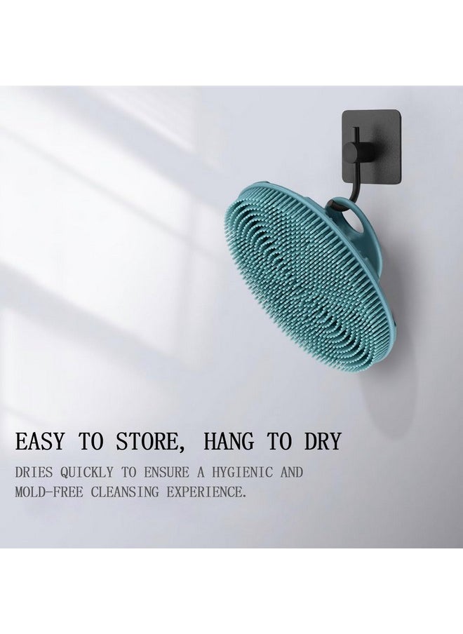 Innerneed INNERNEED Food-grade Soft Silicone Body Scrubber Shower Brush Handheld Cleansing Skin Brush, Gentle Exfoliating and Lather Well (Dark Green)  - Image 3