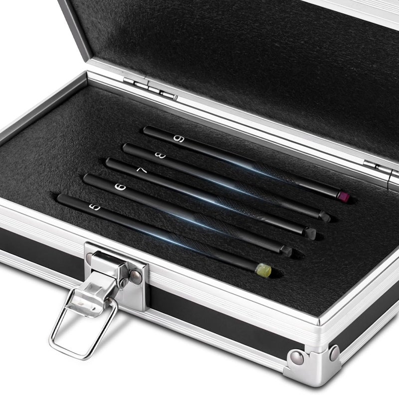 Saladulce Mohs Hardness Test Kit Mohs Hardness Picks 5 Pack Mohs Hardness Tester Industrial Mineral Identification Kit Gem Jade Jewelry 5-9 Scratch Tester - Image 1