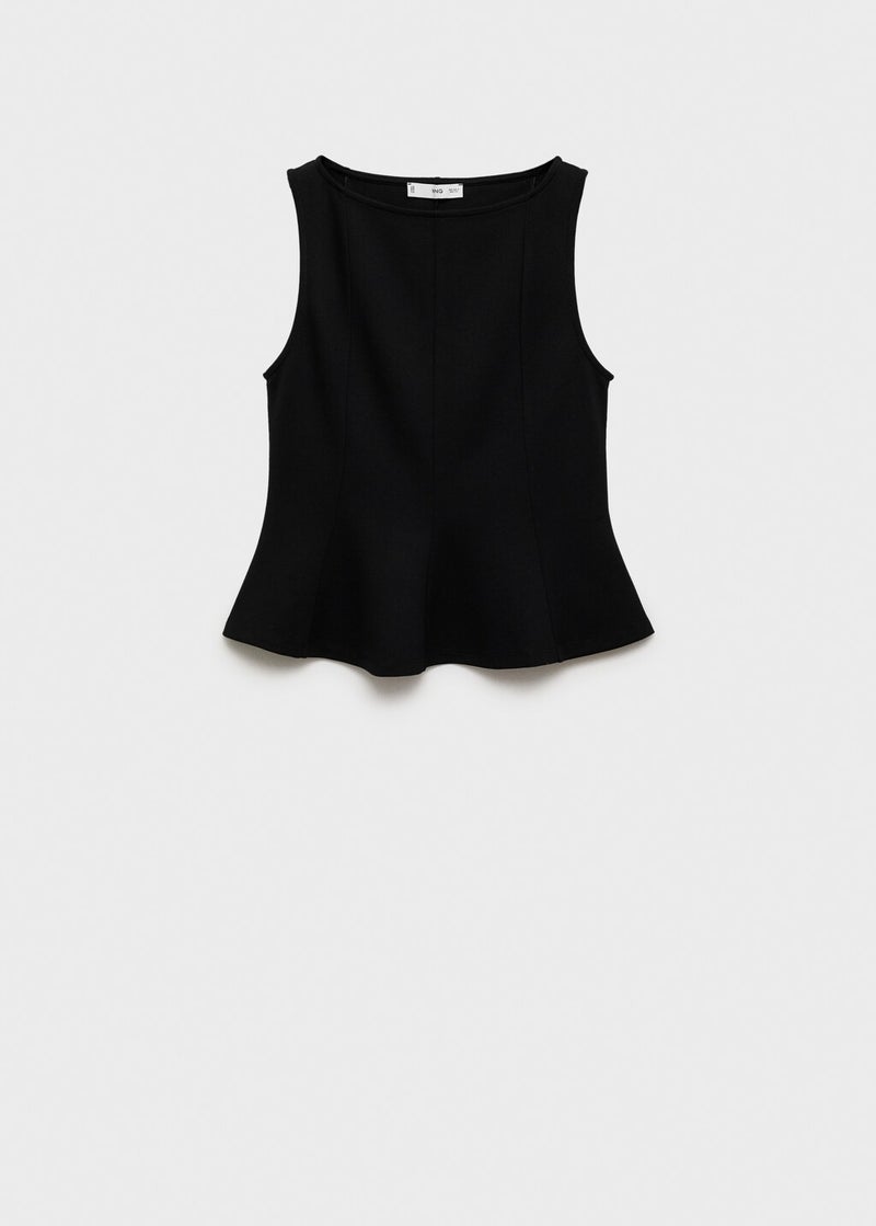 MANGO Peplum Top With Seam Detail  - Image 5
