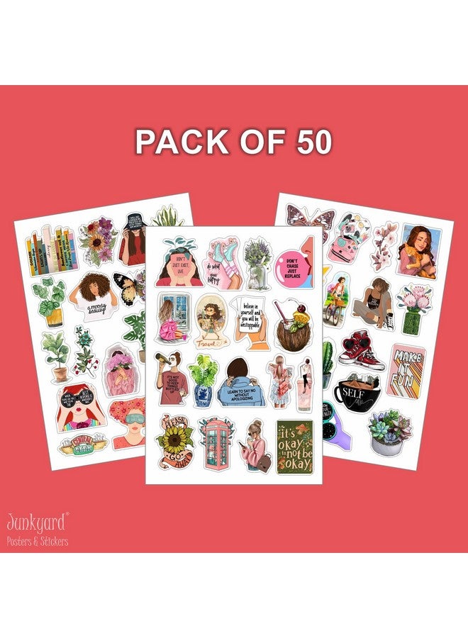 junkyard Vinyl Laptop Reusable Self-Adhesive Sticker s For Girls Journals Guitar Scrapbook Laptops (Pack Of 50) - Image 5