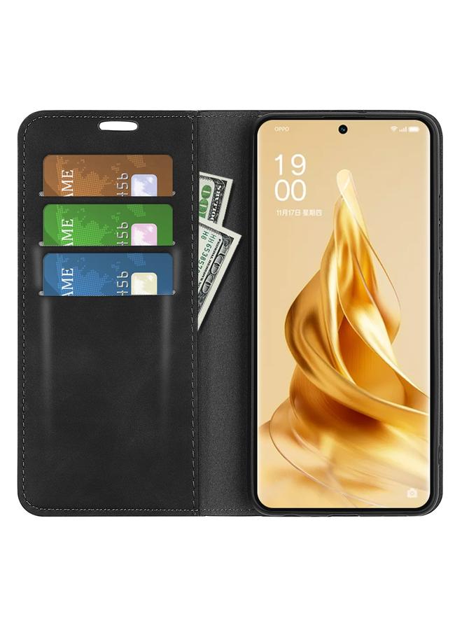 S-TOP Case For OPPO Reno9 Pro+ Retro-skin Magnetic Suction Leather Phone Case - Image 4